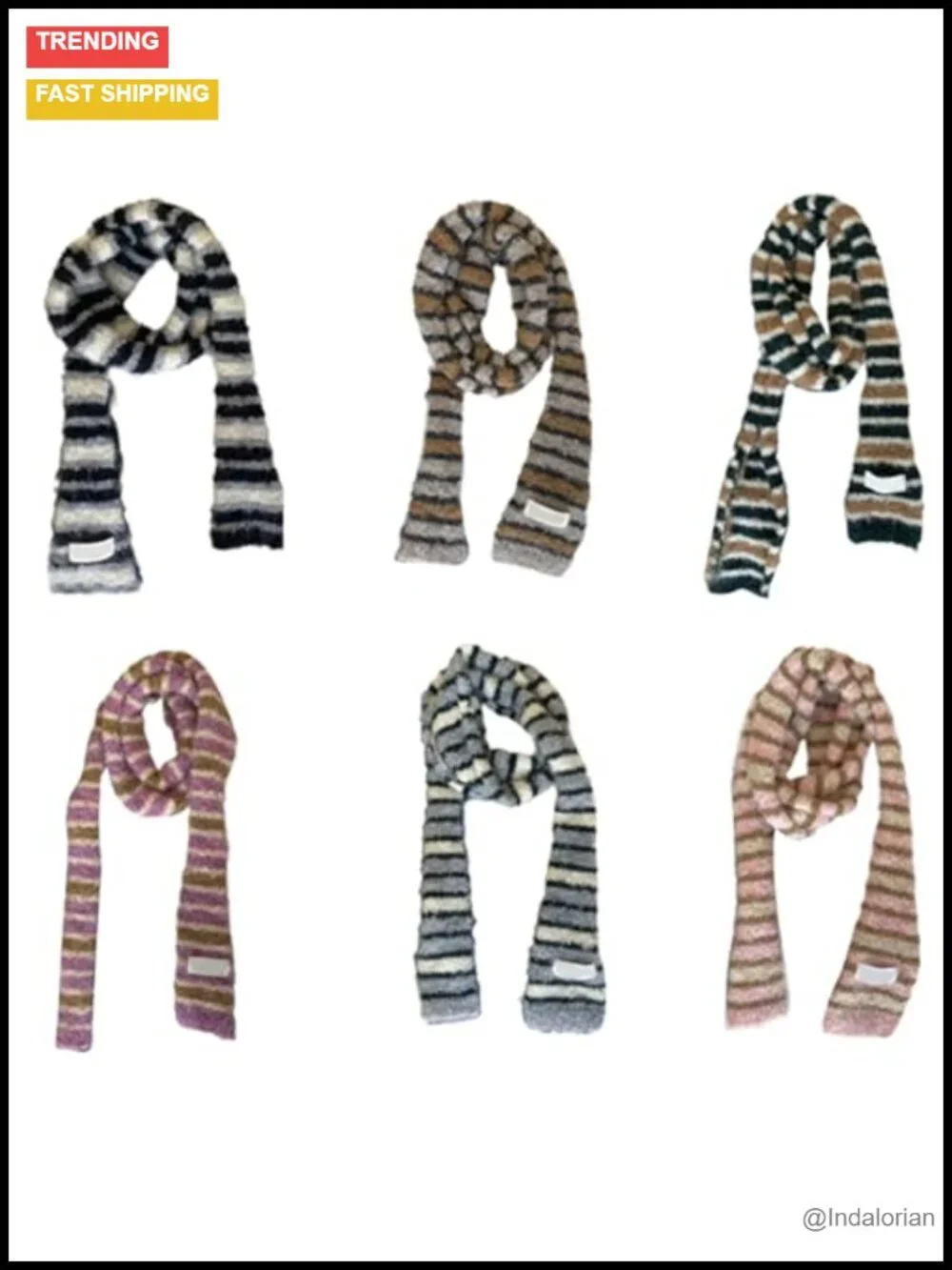 Elegant Long Skinny Knit Fashion Scarf